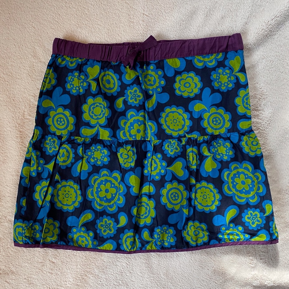 NEW Polarn O. Pyret Girl's Floral Skirt 146 10-11